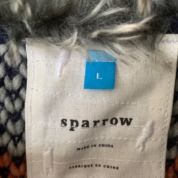 Anthropologie knitted sweater with fur collar - Picture 5 of 7